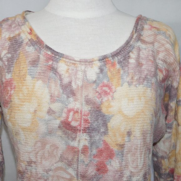 Free People Flower Bomb Womens XS Floral Wool Angora Hair blend Slouch Sweater - Picture 6 of 12